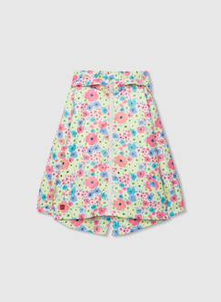 Parka fille tissu technique imprimé fleurs  - vertbaudet enfant