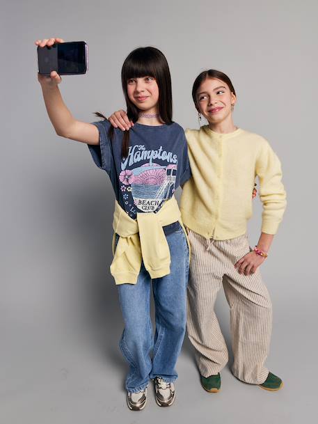 T-shirt manches courtes fille marine 6 - vertbaudet enfant 