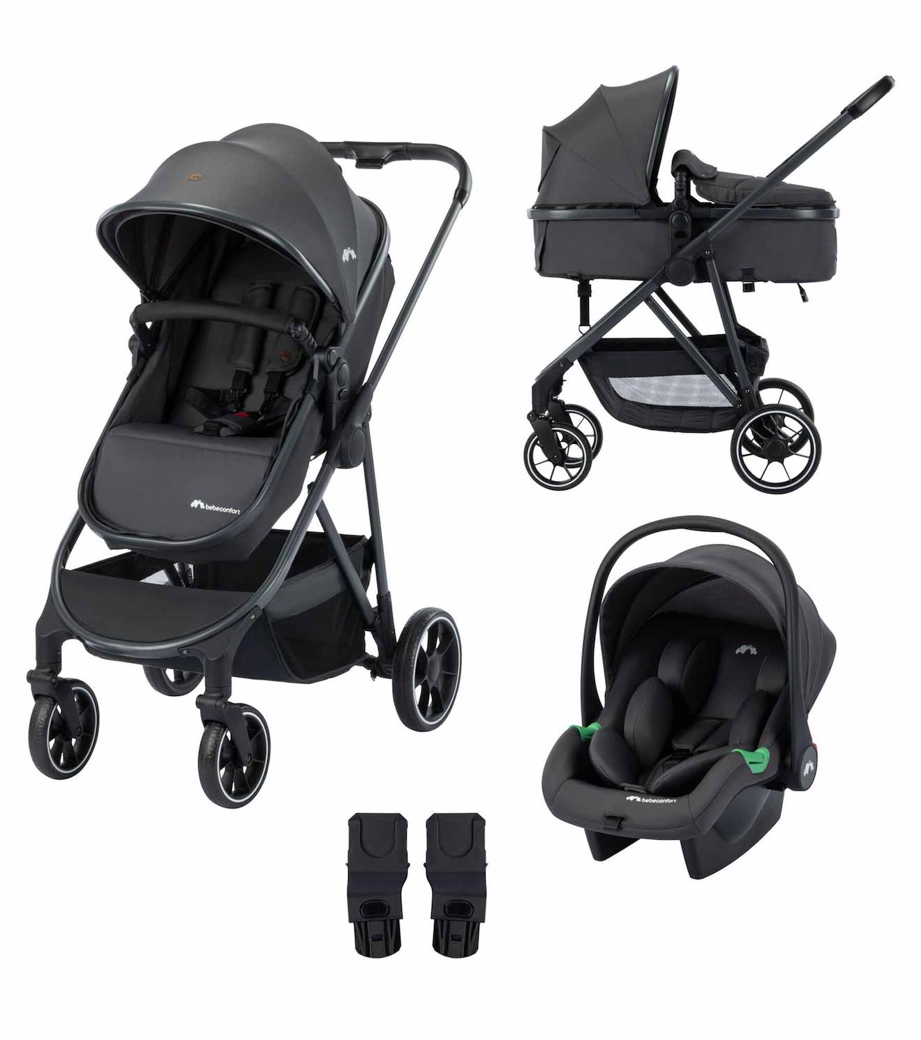 Bebeconfort Poussette Trio Brume Avec Siège Auto I-size Mineral Graphite (Bébé Confort) - Couverture