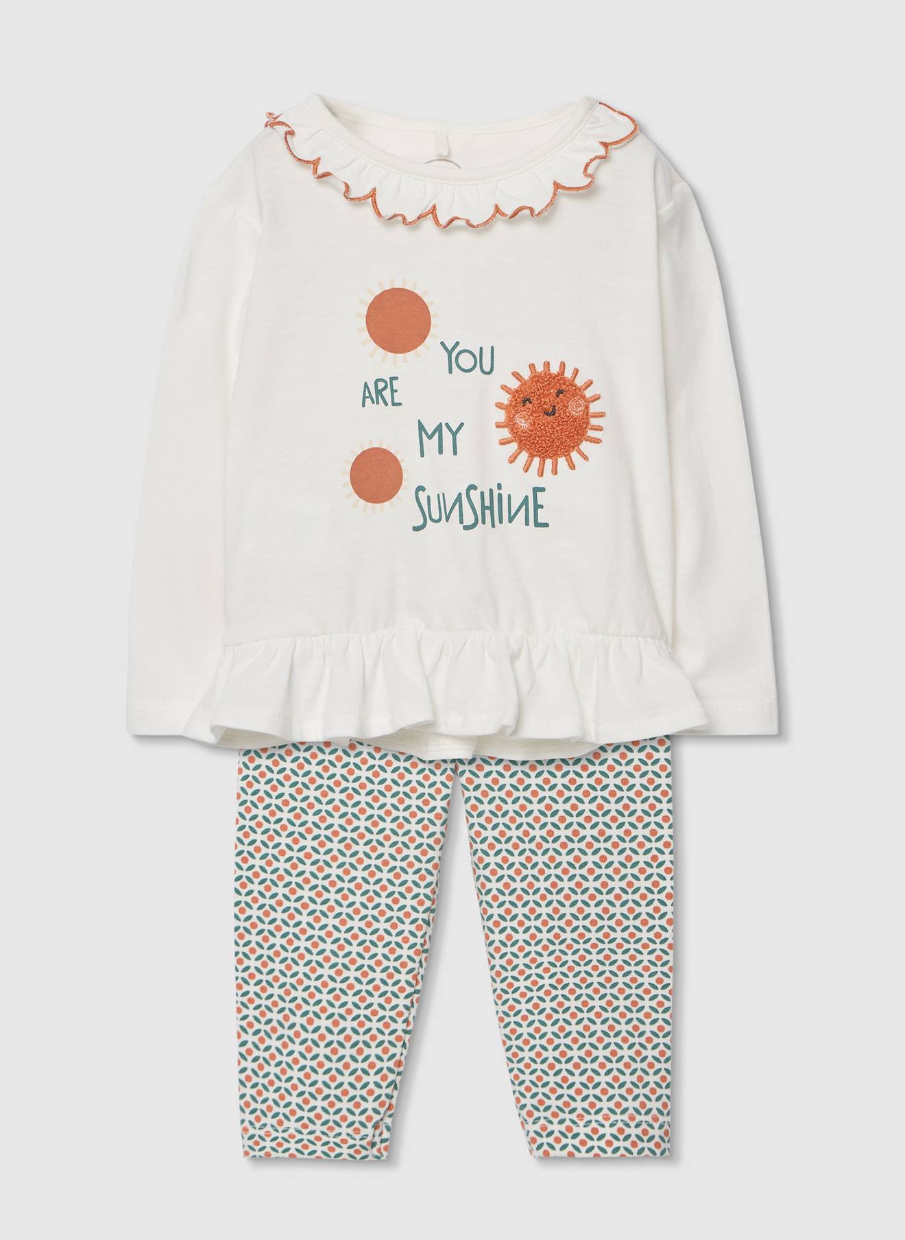 Ensemble bébé en maille de coton blanc