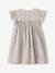 Robe fille imprimée fille manches à volants blanc imprimé+rose pâle+vert émeraude 2 - vertbaudet enfant 
