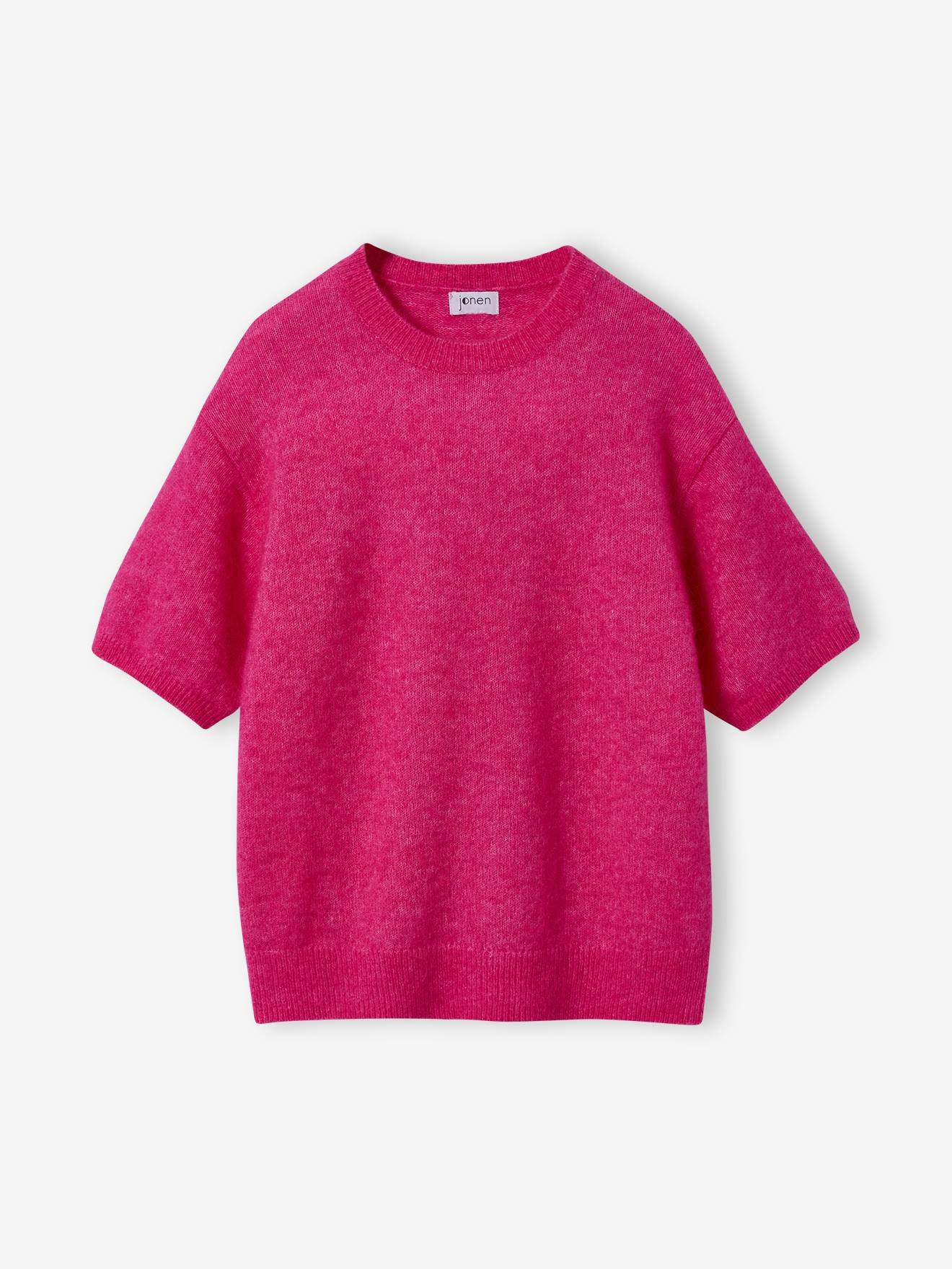 Pull manches courtes fille Jonen rose