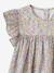 Robe fille imprimée fille manches à volants blanc imprimé+rose pâle+vert émeraude 3 - vertbaudet enfant 