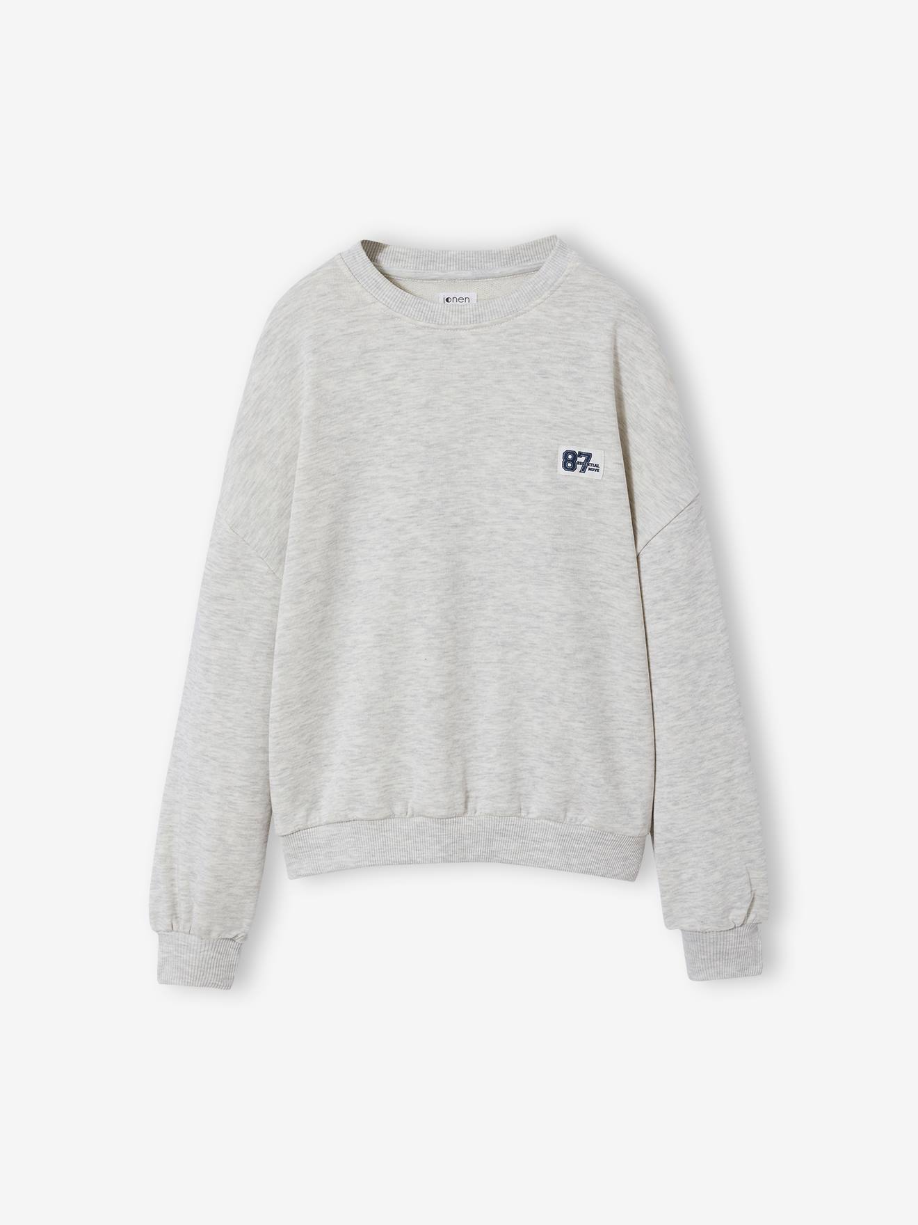 Sweat sport gris chiné