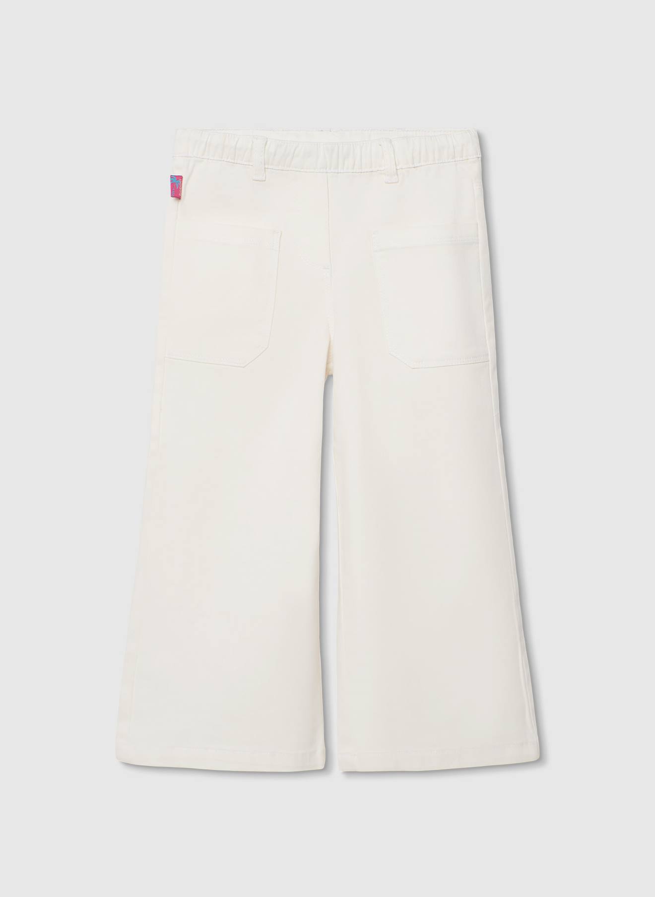 Pantalon en maille pour fille blanc