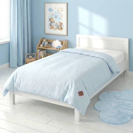 Housse de couette en gaze de coton jeanne Beige+Blanc+Blanc à pois or+Bleu+Camel+Écru+Gris clair+Rose+Terracotta+Vert de gris 18 - vertbaudet enfant 