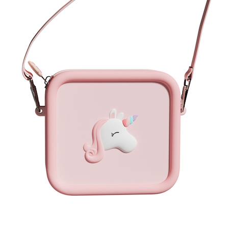 The-Zoo-Family - Sac Pour Appareil Photo En Silicone Licorne Rose, Blanc, Bleu