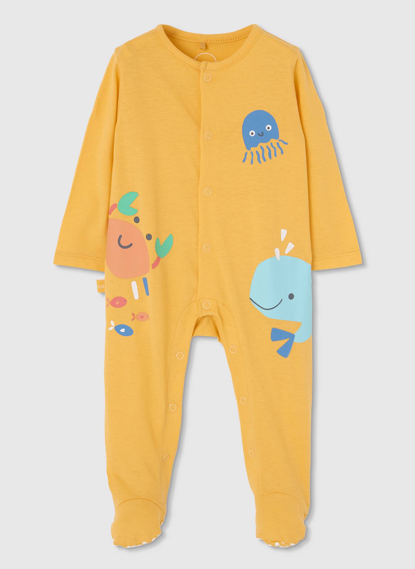 Grenouillère Bébé Coton Jaune