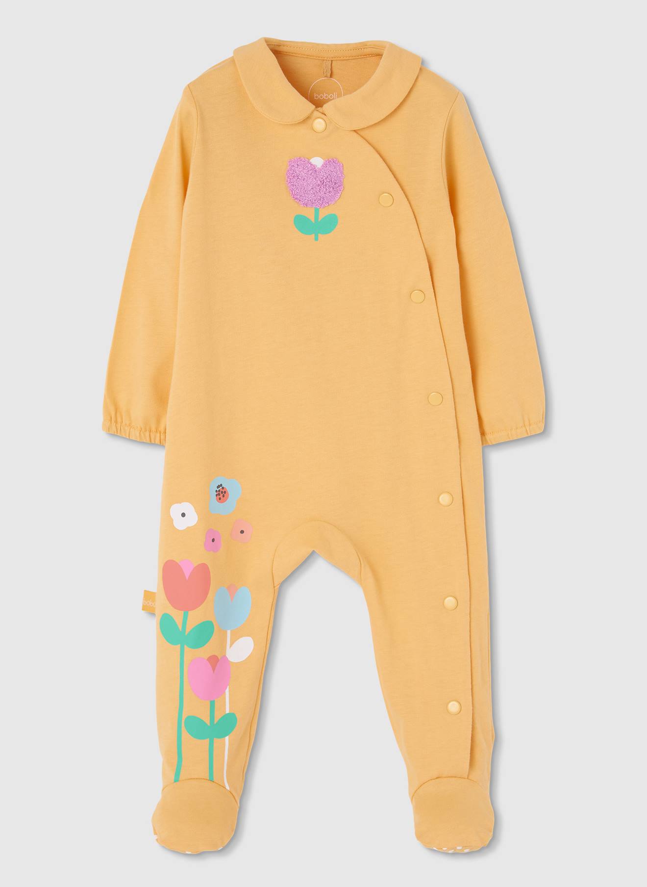 Pyjama en coton pour bébé jaune