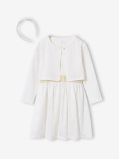 Ensemble robe patineuse boléro serre-tête  - vertbaudet enfant