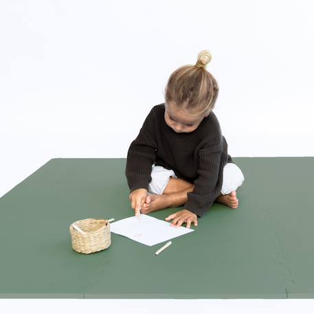 Tapis de Jeu Bébé et Enfant Classique Beige Clair+Gris clair+Rose+Vert 17 - vertbaudet enfant 