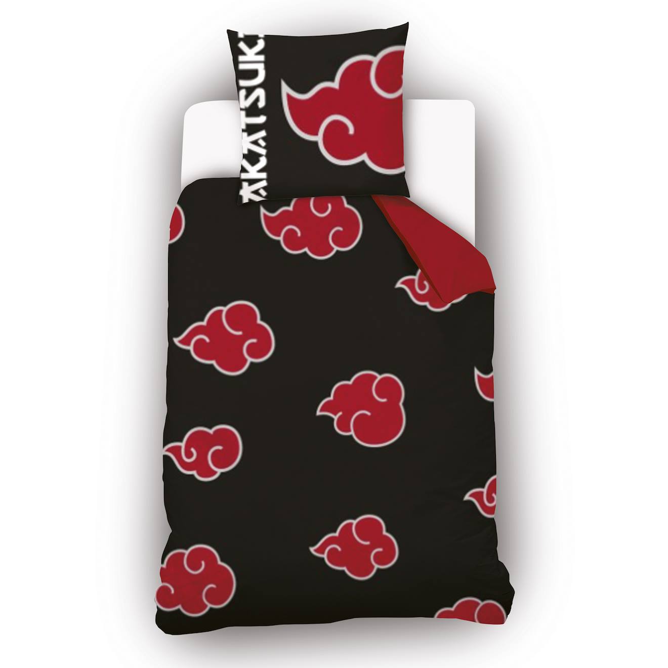 Housse De Couette Naruto Shippuden Akatsuki Coton Noir