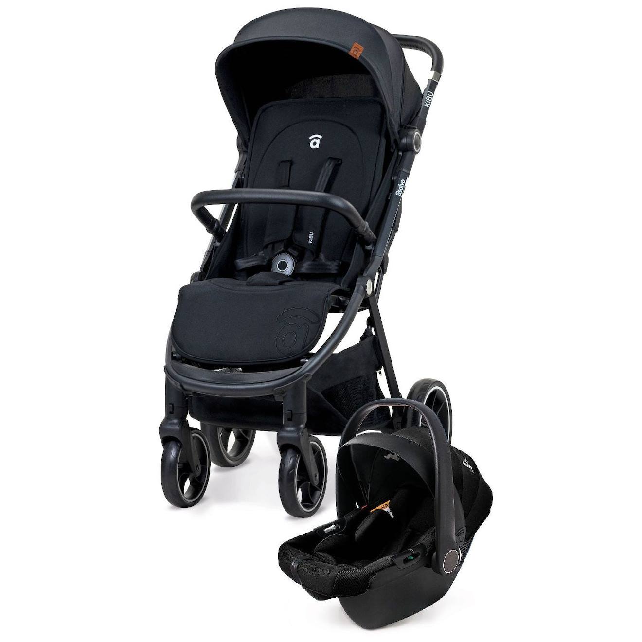 Duo Poussette Et Siège Auto Kibu Noir
