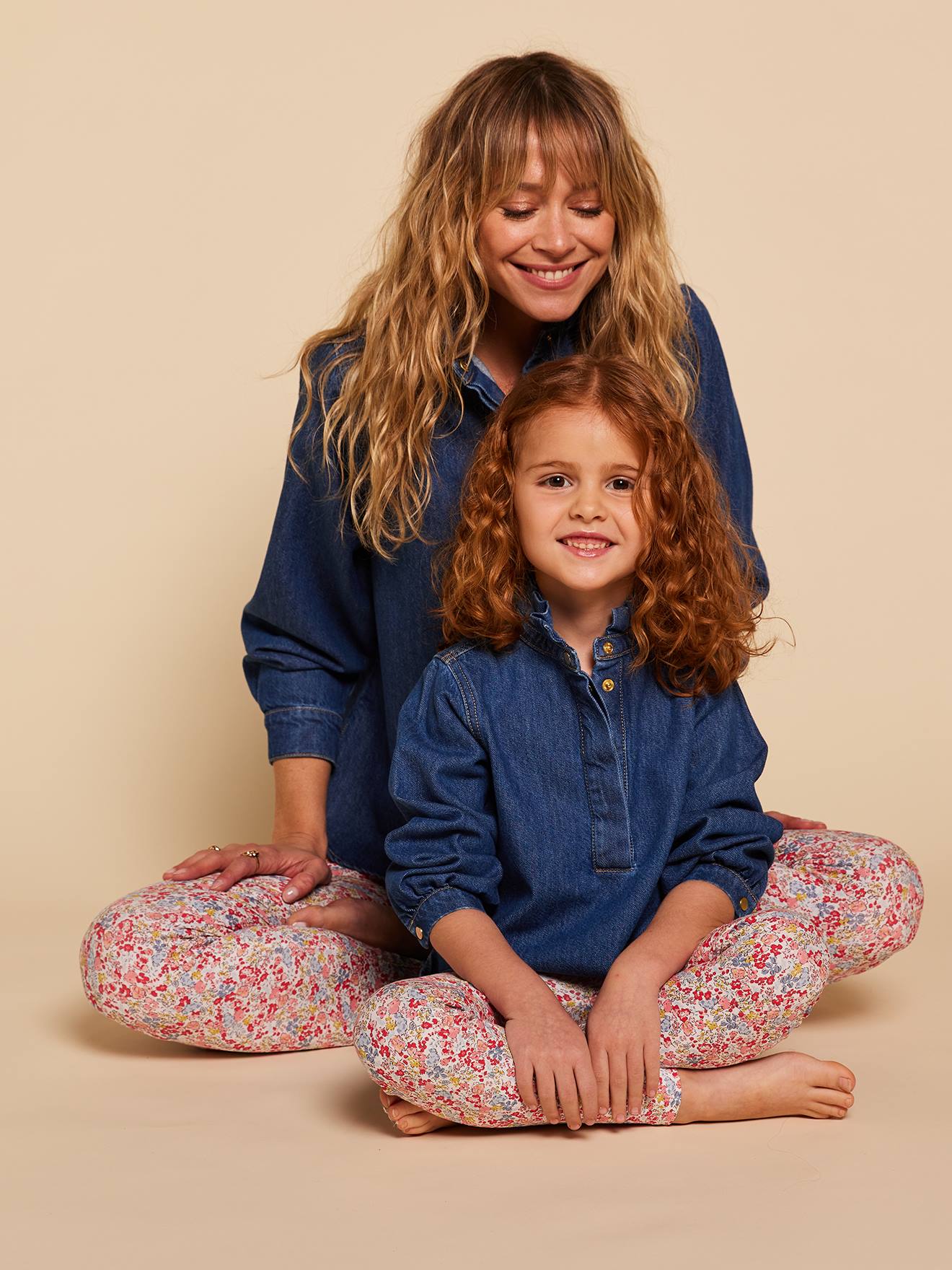 Legging fille imprimé coton bio multicolore