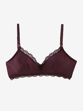 Soutien-gorge d'allaitement sans armatures bordeaux