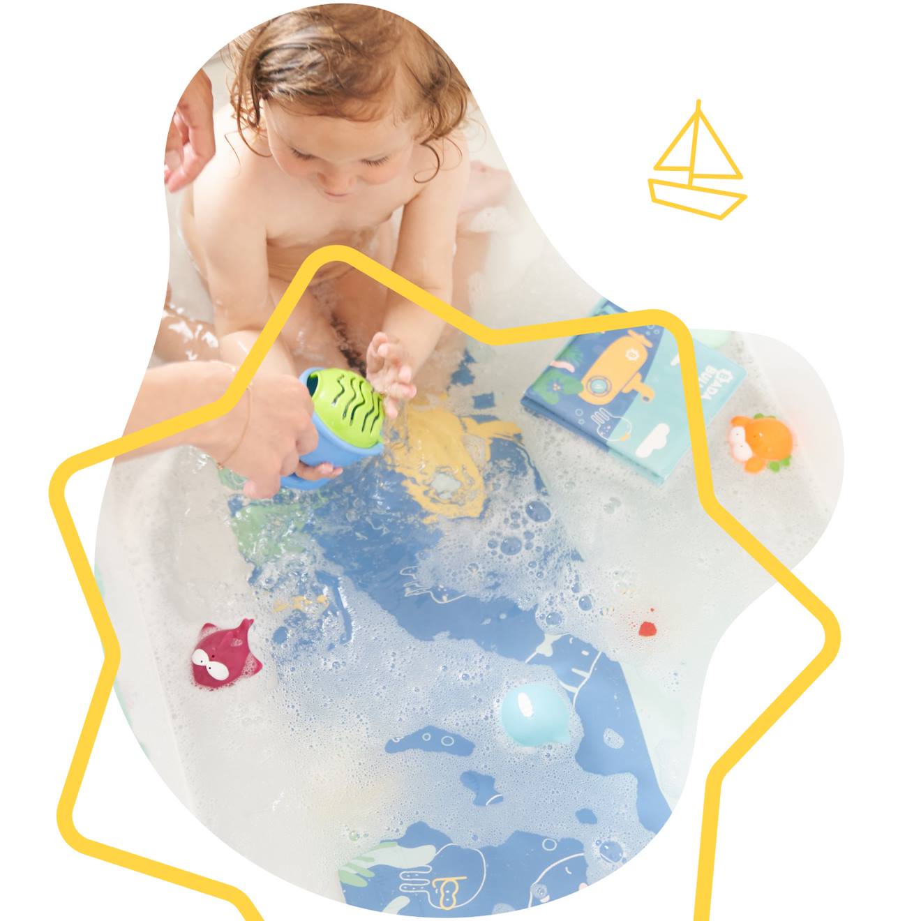 Tapis De Bain Témoin De Température Bleu (Badabulle) - Image 1
