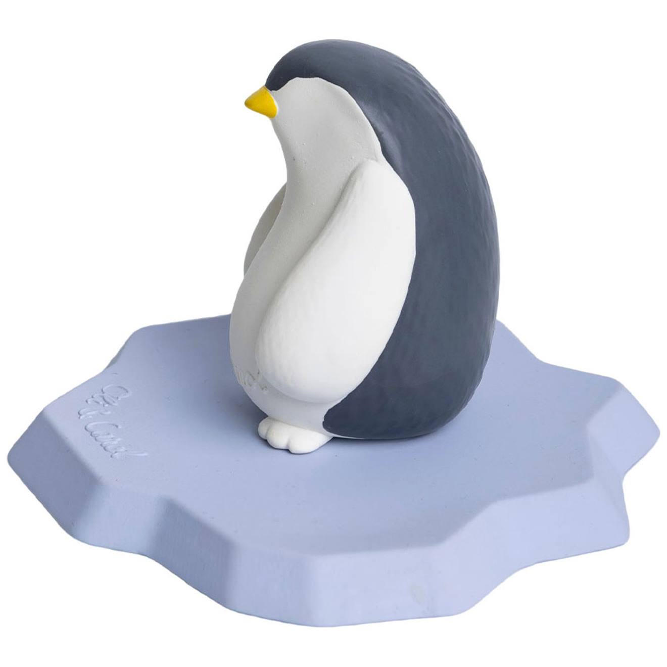 Jouet De Bain Bébé En Caoutchouc Naturel Faisant Aussi Anneau De Dentition Sensoriel Blanc, Bleu, Noir (Oli and Carol) - Image 1