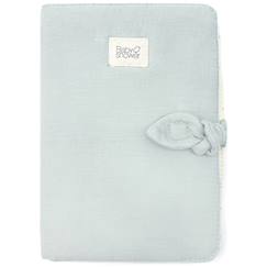 Puériculture-Sac à langer-Protège carnet de santé bébé en coton biologique avec compartiments et fermeture scratch