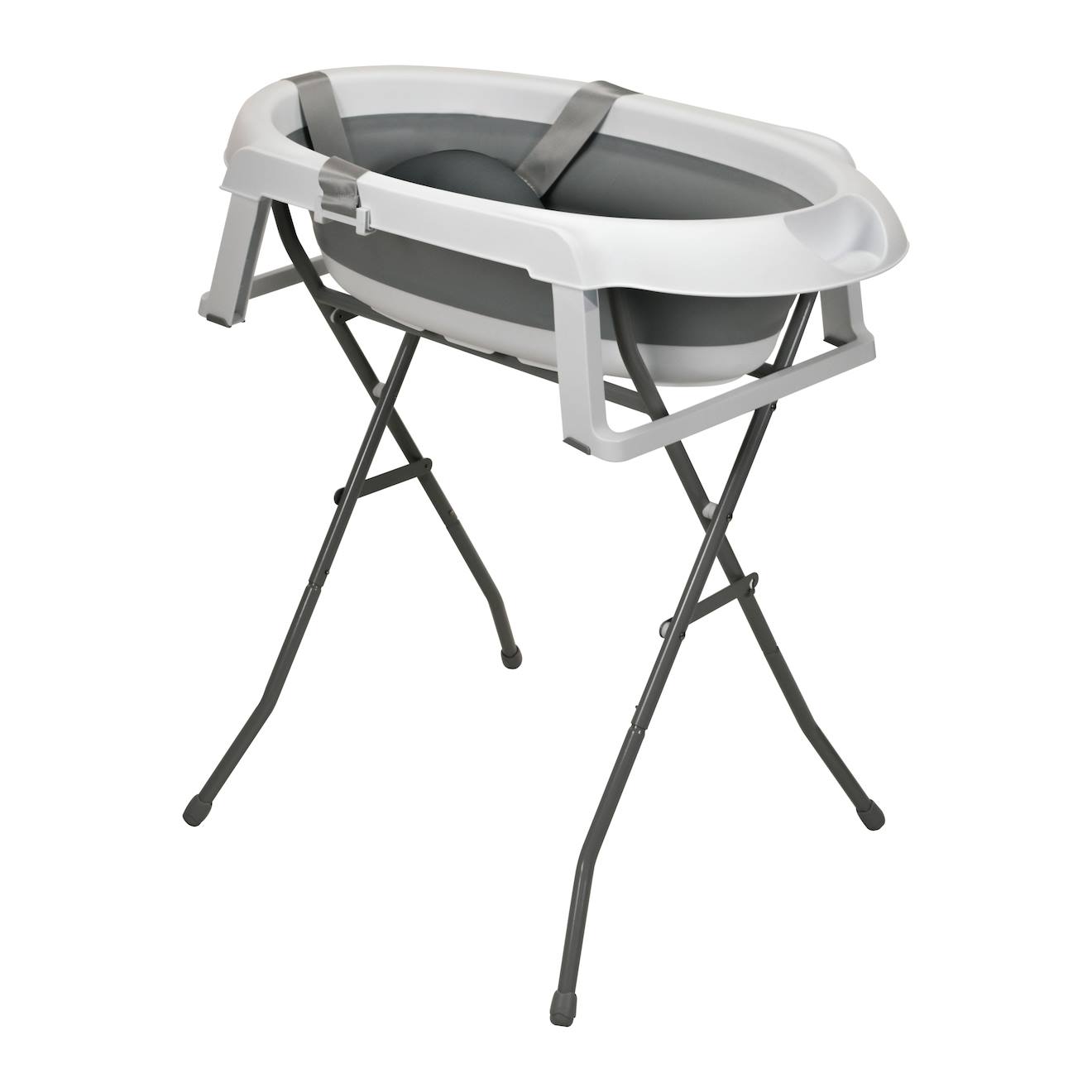 Baignoire Pliante Sur Pieds Avec Réducteur Luigi Blanc Et Gris (Asalvo) - Couverture