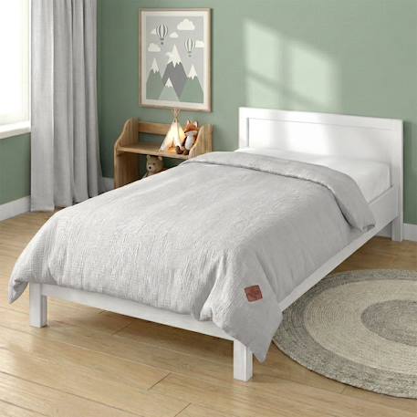 Housse de couette en gaze de coton jeanne Beige+Blanc+Blanc à pois or+Bleu+Camel+Écru+Gris clair+Rose+Terracotta+Vert de gris 36 - vertbaudet enfant 