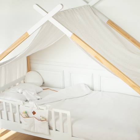 Housse de couette en gaze de coton jeanne Beige+Blanc+Blanc à pois or+Bleu+Camel+Écru+Gris clair+Rose+Terracotta+Vert de gris 9 - vertbaudet enfant 