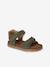 Sandales cuir enfant à scratchs collection maternelle kaki+marine 1 - vertbaudet enfant 
