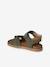 Sandales cuir enfant à scratchs collection maternelle kaki+marine 3 - vertbaudet enfant 