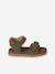 Sandales cuir enfant à scratchs collection maternelle kaki+marine 2 - vertbaudet enfant 