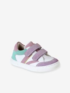 Chaussures-Chaussures bébé 17-26-Baskets bébé cuir à scratchs
