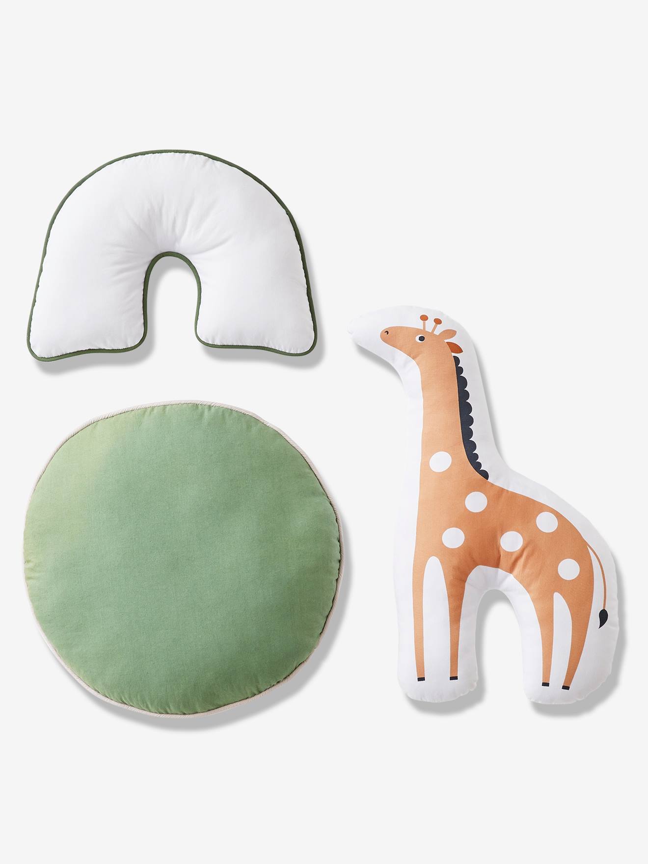 Lot de 3 coussins animaux TANZANIE miel (Vertbaudet) - Image 2
