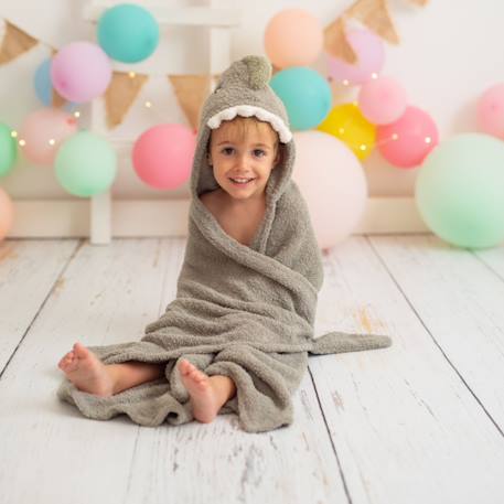 Serviette cape dinosaure en tissu éponge doux  - vertbaudet enfant