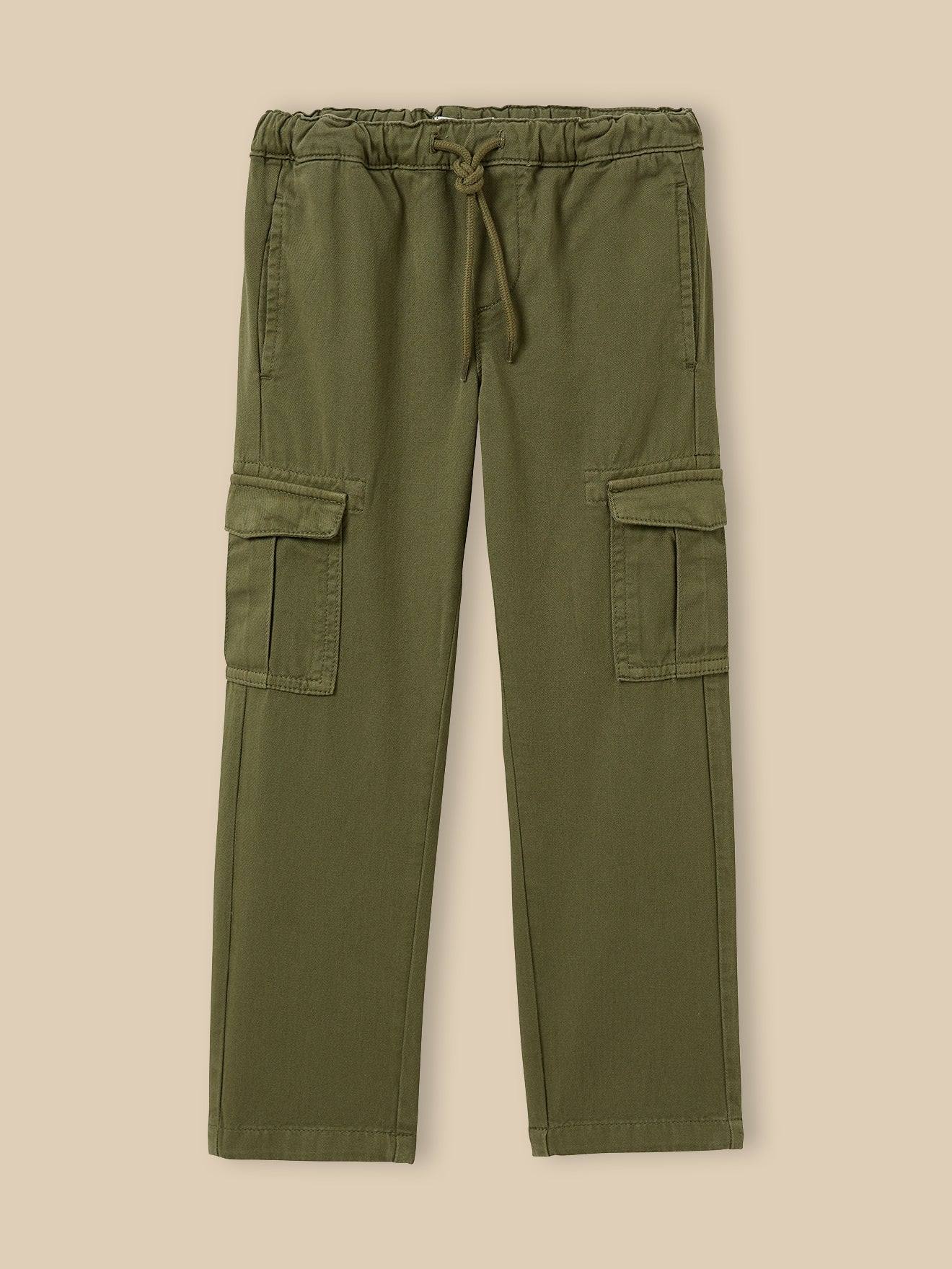 Pantalon Cargo Garçon Kaki