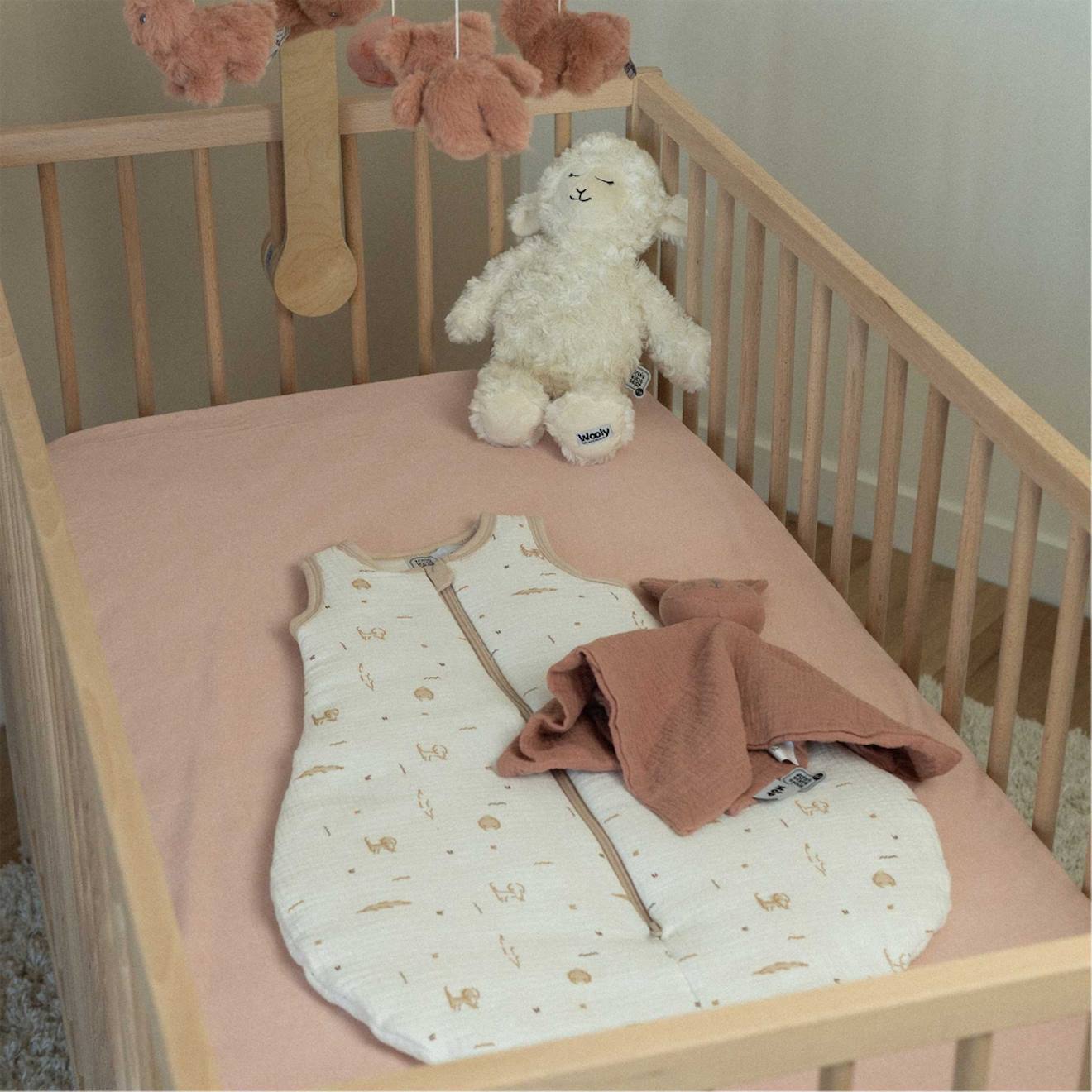 Lot De 2 Draps-housses Lit Bébé Vieux Rose (Trois Kilos Sept) - Image 2