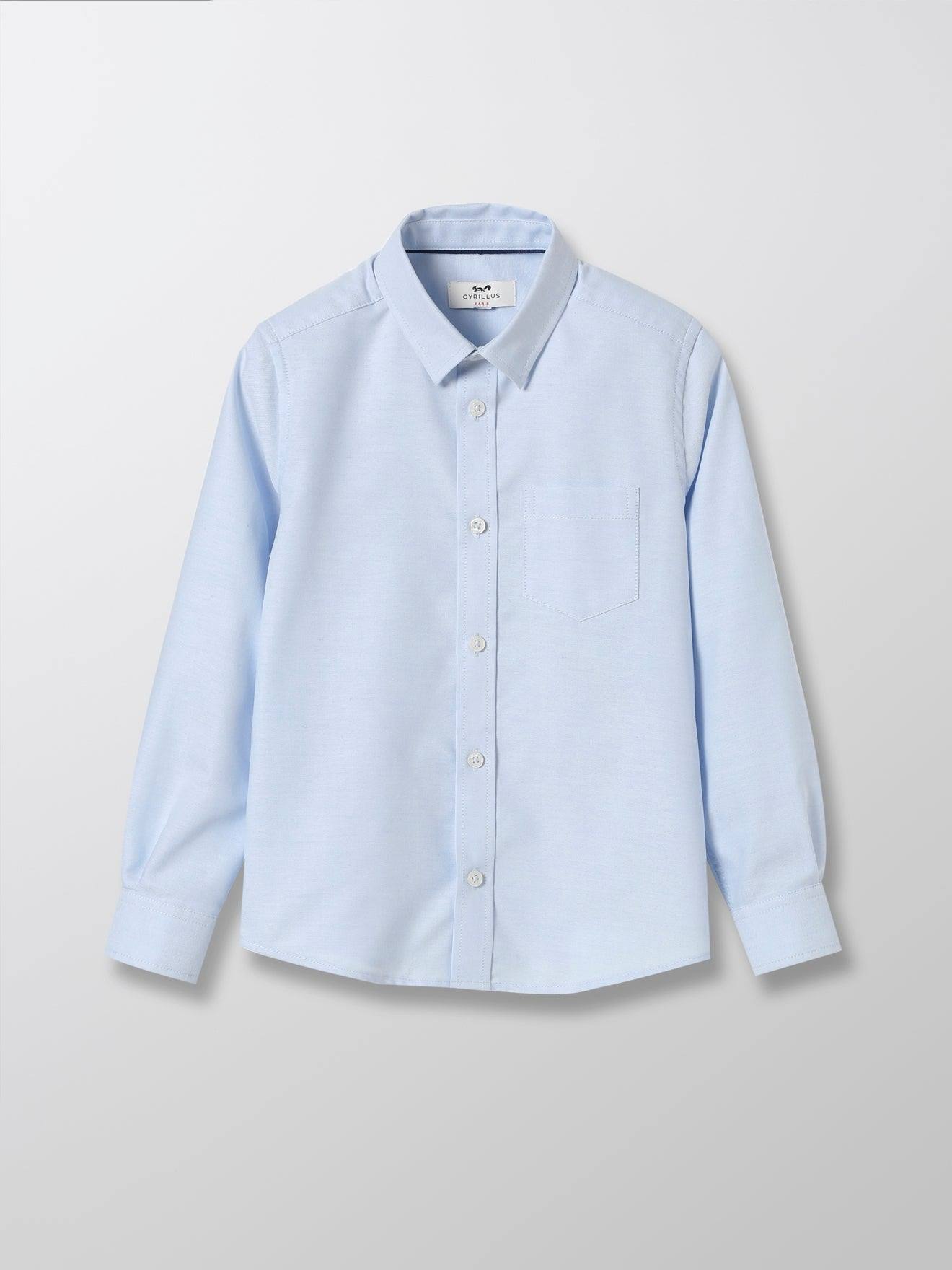Chemise Oxford - Collection Fêtes Et Mariage Bleu Clair Uni