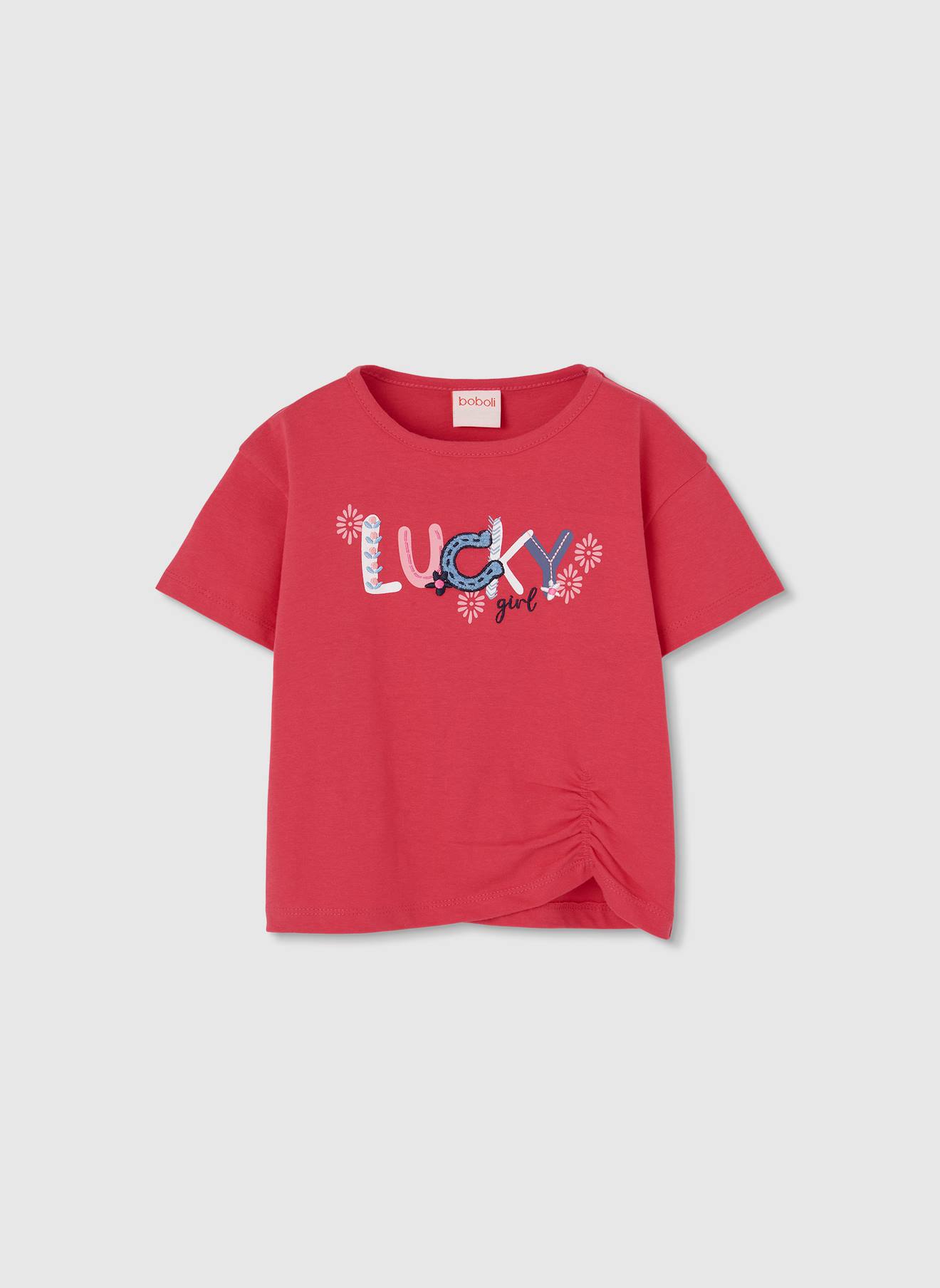 T-shirt Fille Coton Rose