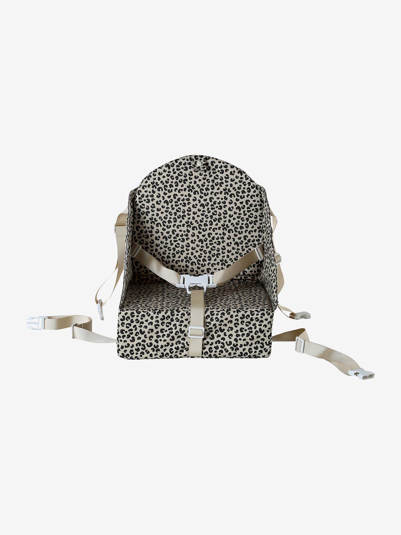 Rehausseur de chaise beige imprimé