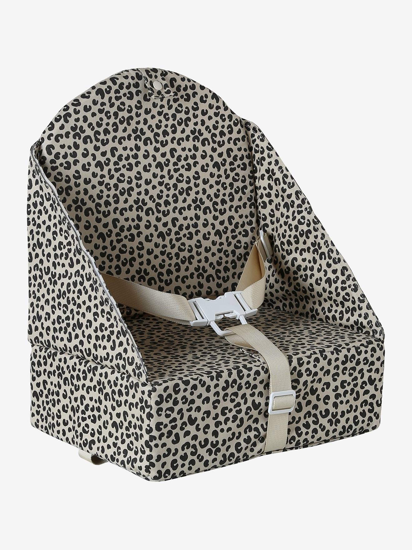 Rehausseur de chaise beige imprimé (Vertbaudet) - Image 1