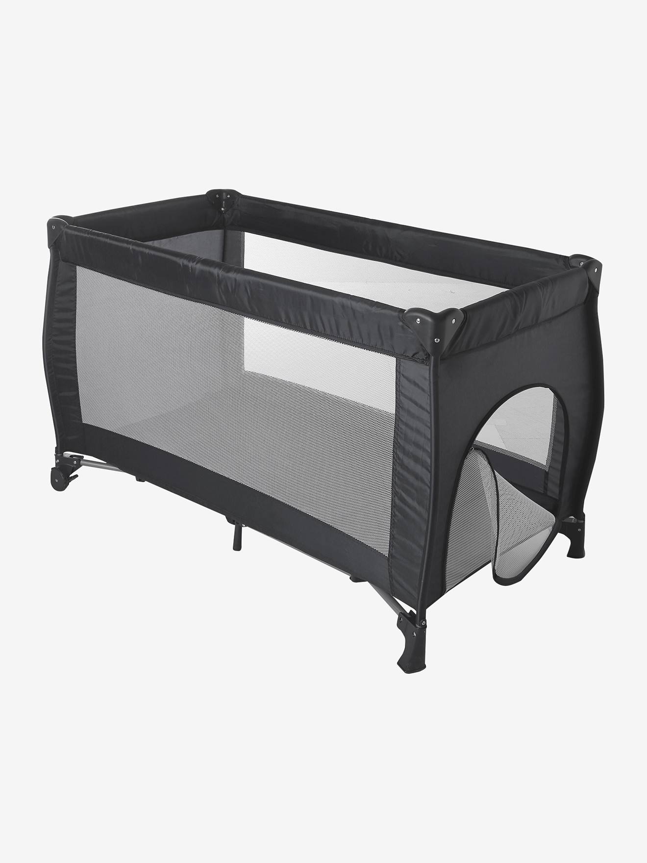 Lit pliant bébé 2 hauteurs de couchage anthracite (Vertbaudet) - Image 2