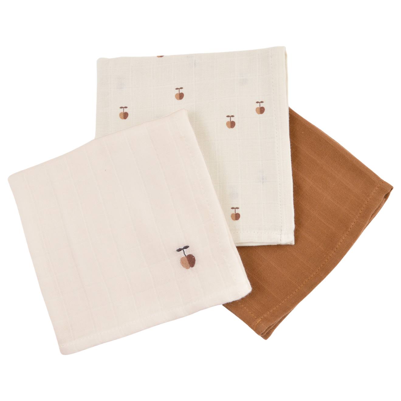 Lot De 3 Langes Gaze De Coton Bio Sable (Little Crevette) - Image 2