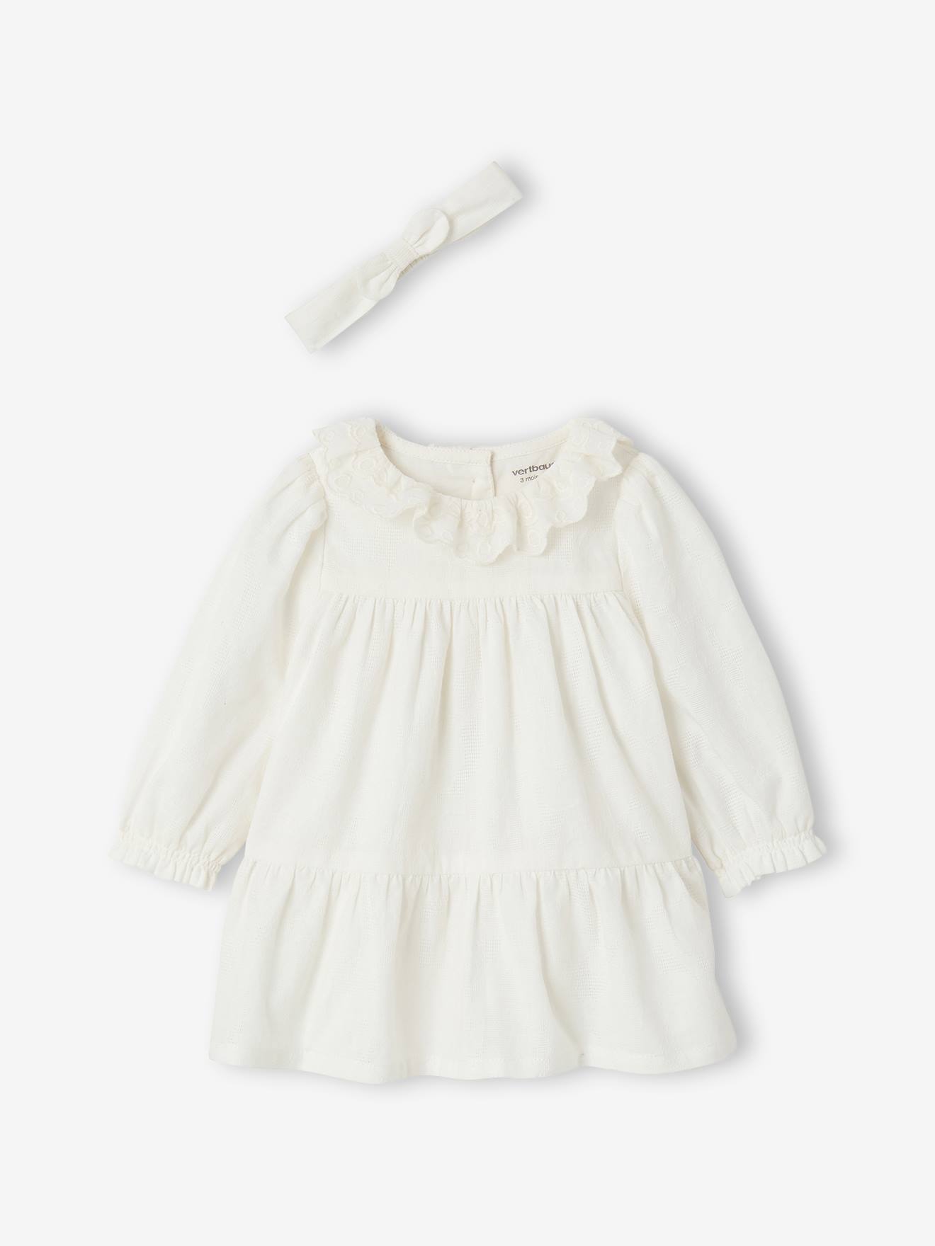 Ensemble robe bandeau écru