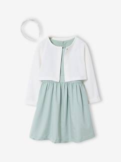 Ensemble robe patineuse boléro serre-tête  - vertbaudet enfant