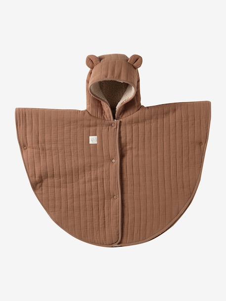 Vertbaudet - Poncho bébé pour siège auto cappuccino