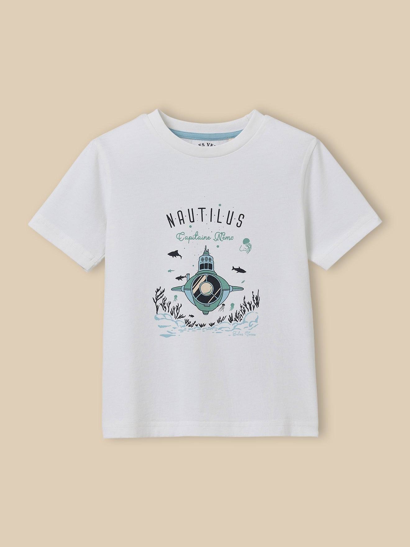 T-shirt Enfant Collection Jules Verne - Coton Biologique Blanc 16 €