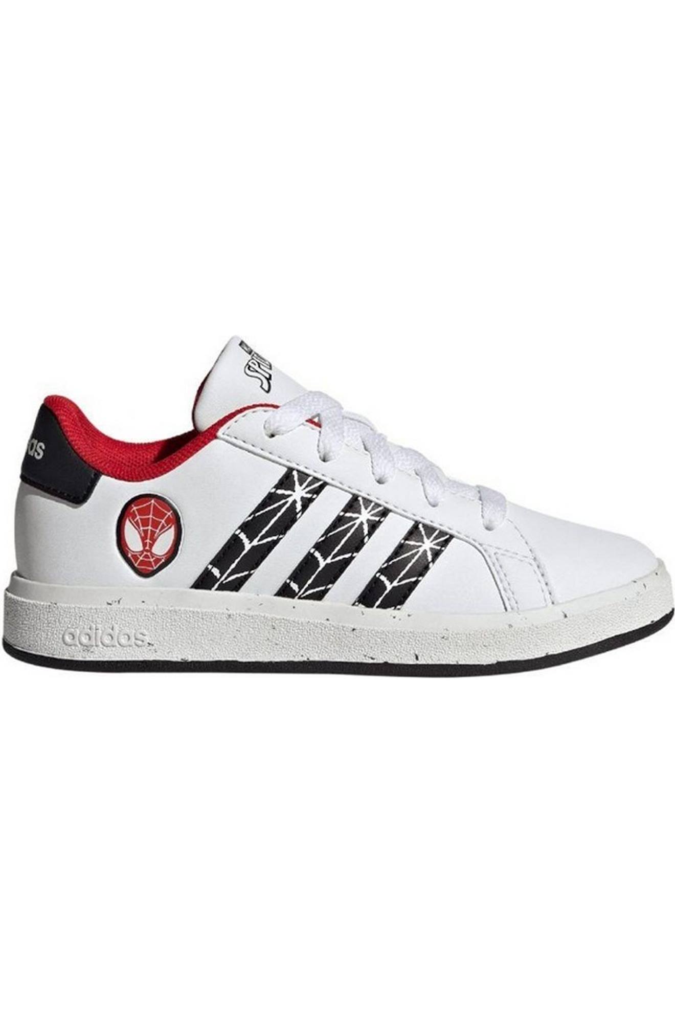 Baskets Motif Spider-man Grand Court Blanc