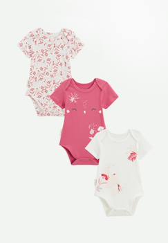 Lot de 3 bodies bébé manches courtes camila  - vertbaudet enfant