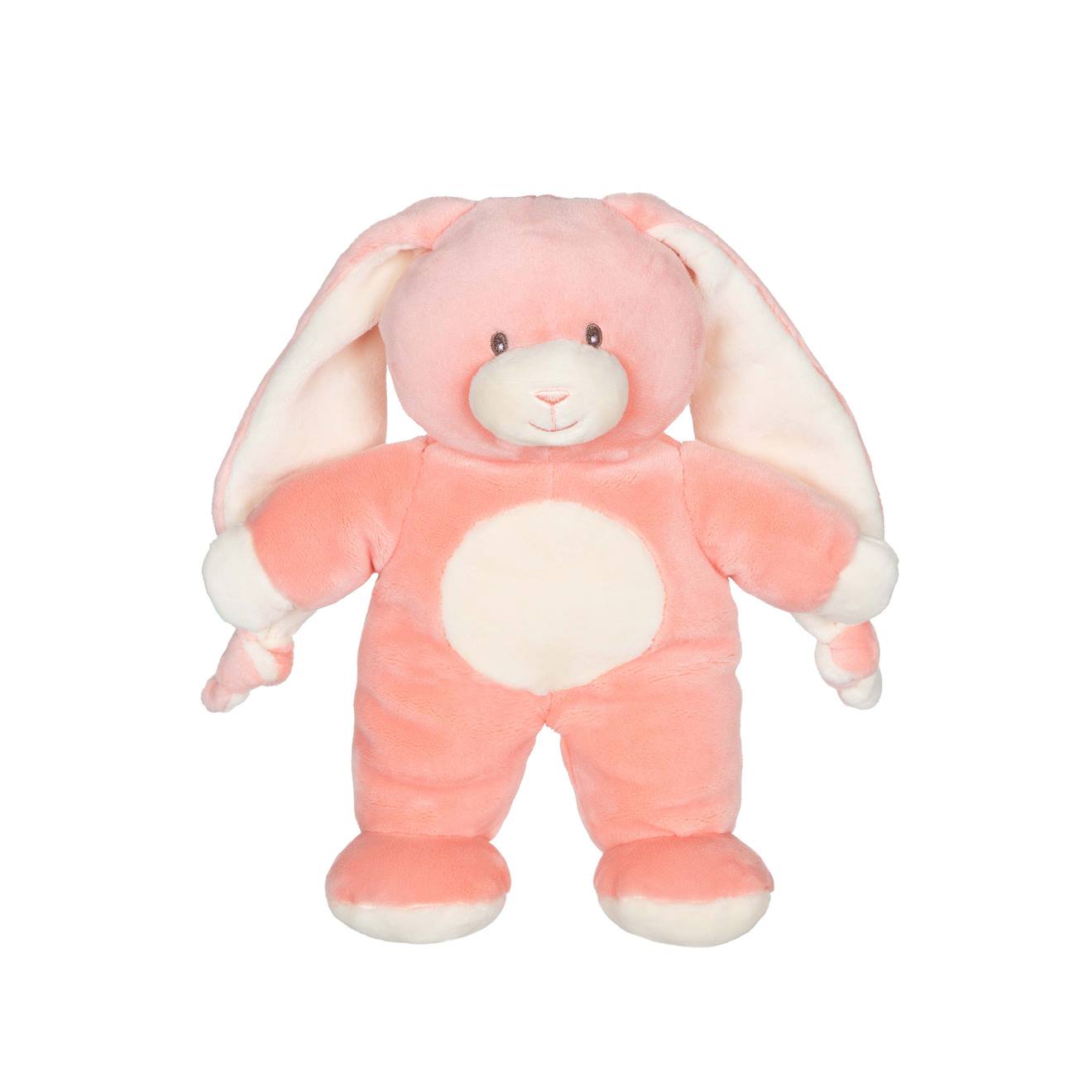 Doudou Lapin Doux Avec Longues Oreilles - 28 Cm Rose