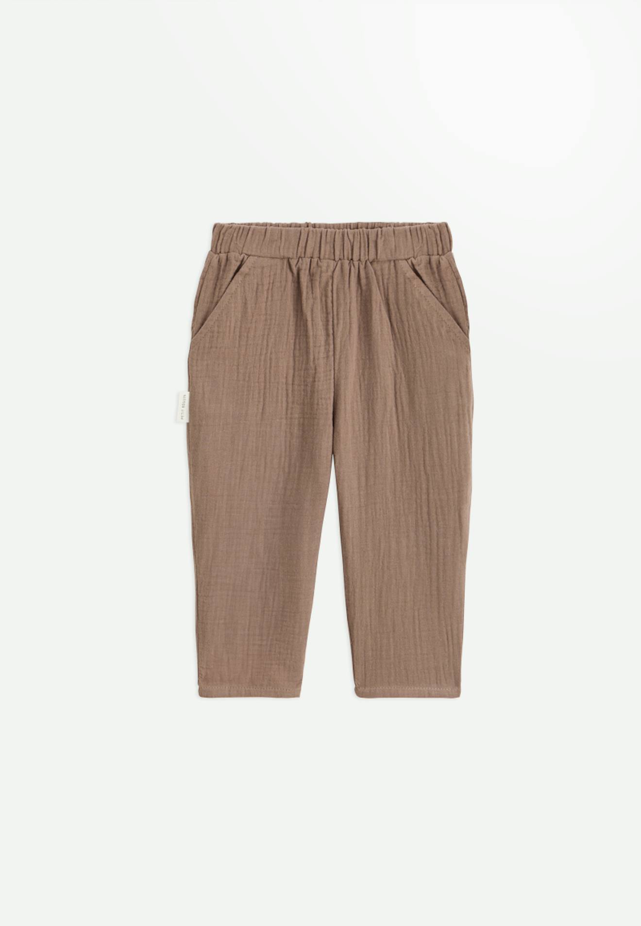 Pantalon Enfant En Gaze De Coton Baroudeur Marron 12 €