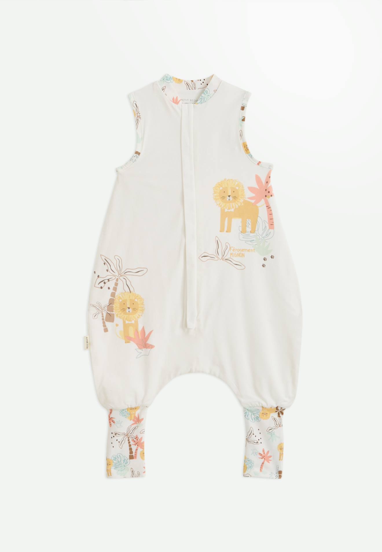 Turbulette Tog 0,5 En Gaze De Coton Avec Pieds Retroussables Auguste Ecru