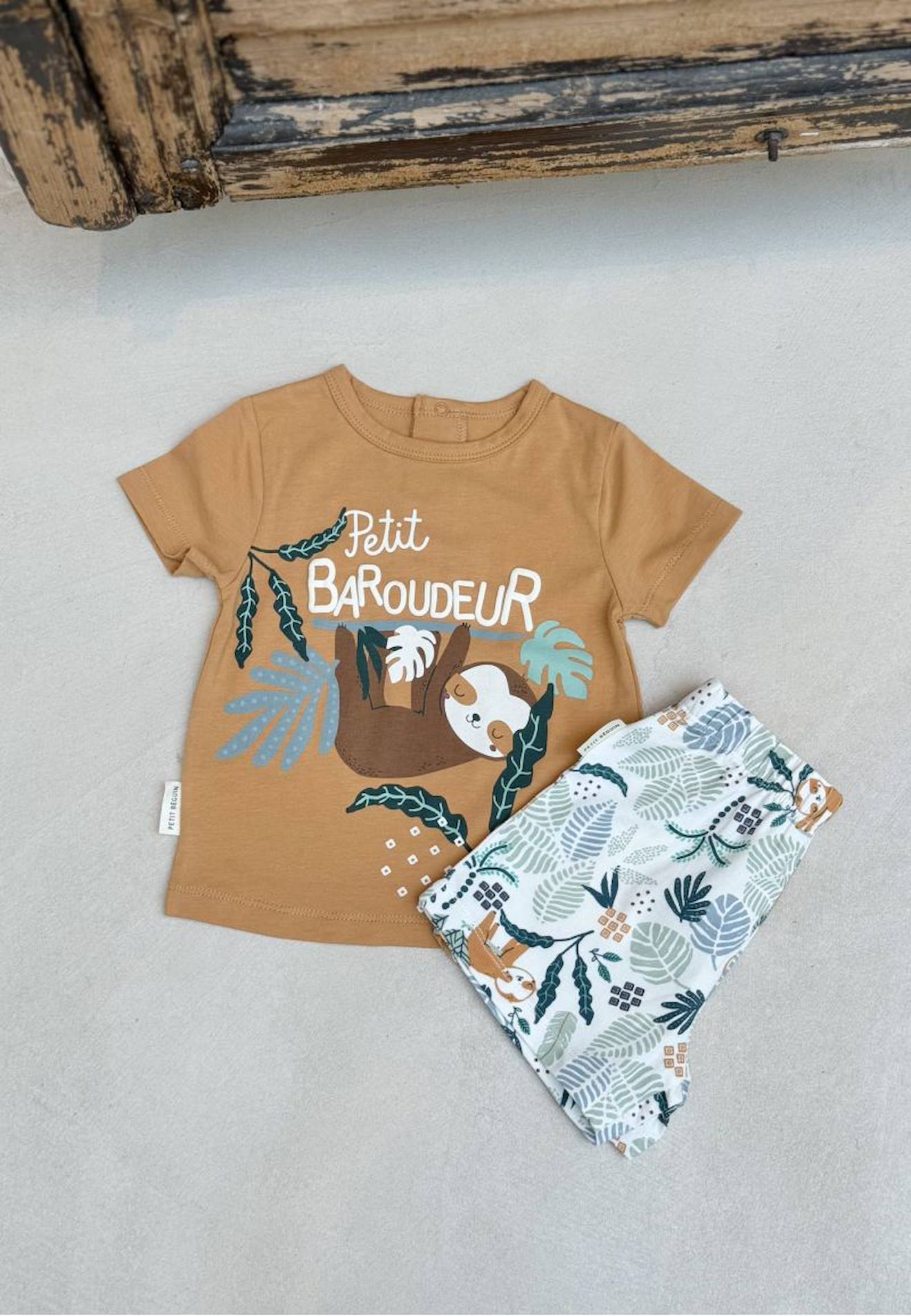 Pyjama Short Enfant 2 Pièces Baroudeur Orange