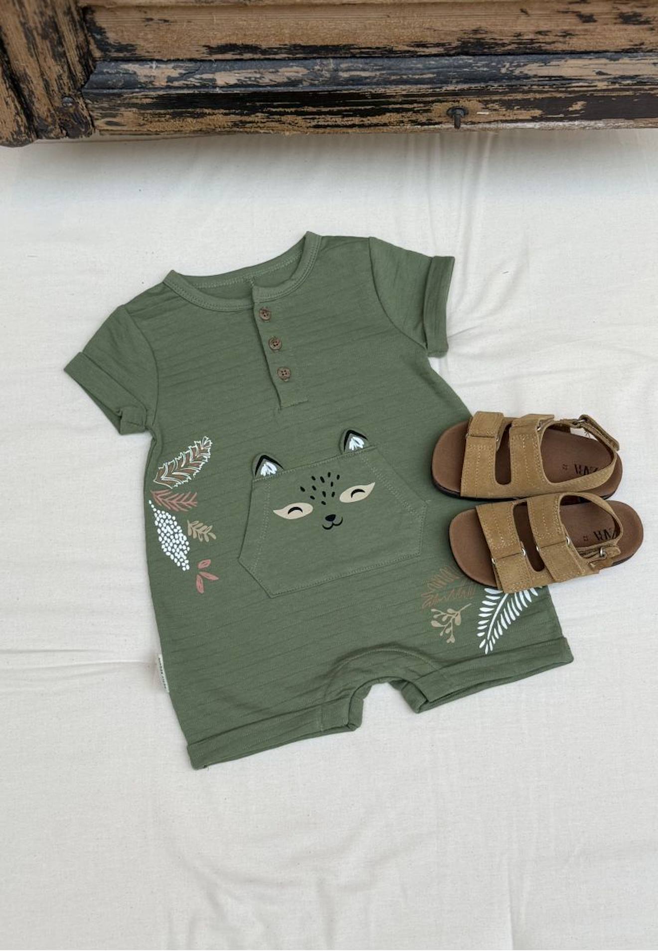 Barboteuse Bébé Gabin Vert